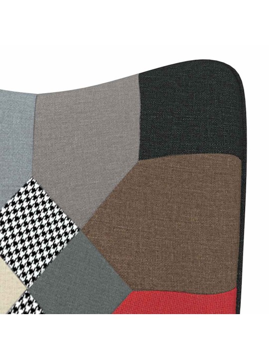 Houpací křeslo patchwork textil