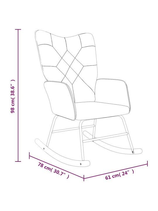 Houpací křeslo patchwork textil