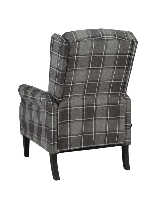 Polohovací křeslo šedé textil