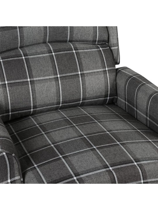 Polohovací křeslo šedé textil