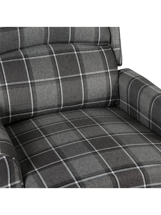 Polohovací křeslo šedé textil