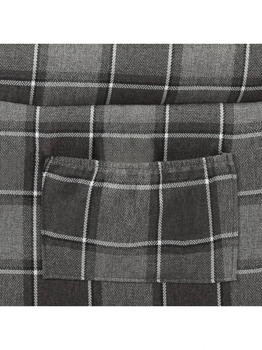 Polohovací křeslo šedé textil