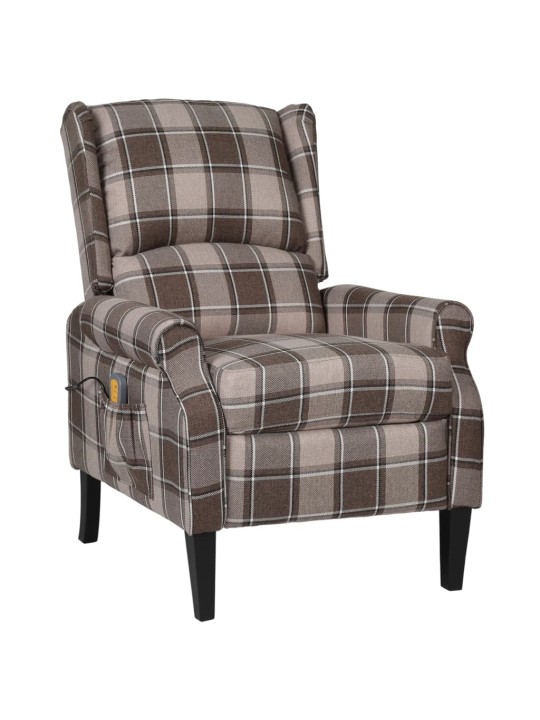 Masážní polohovací křeslo béžové textil