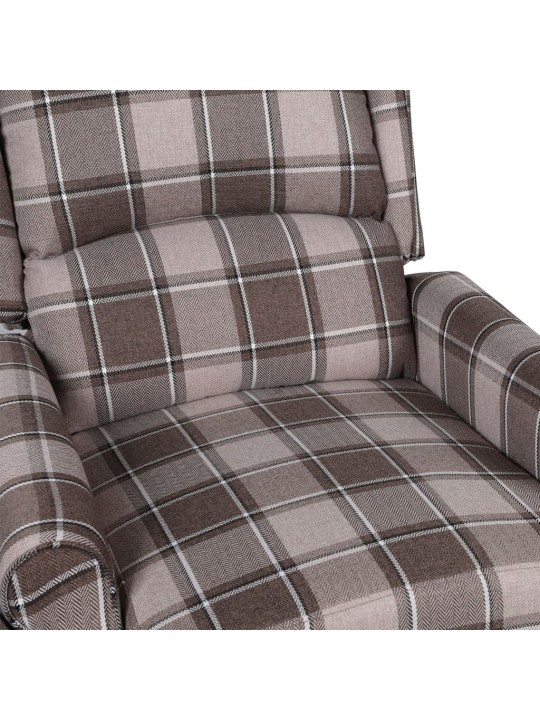 Masážní polohovací křeslo béžové textil