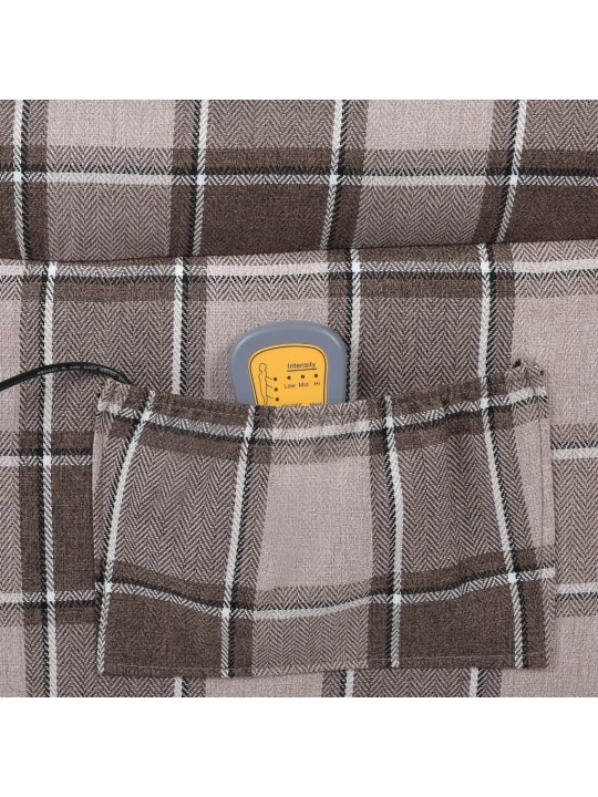 Masážní polohovací křeslo béžové textil