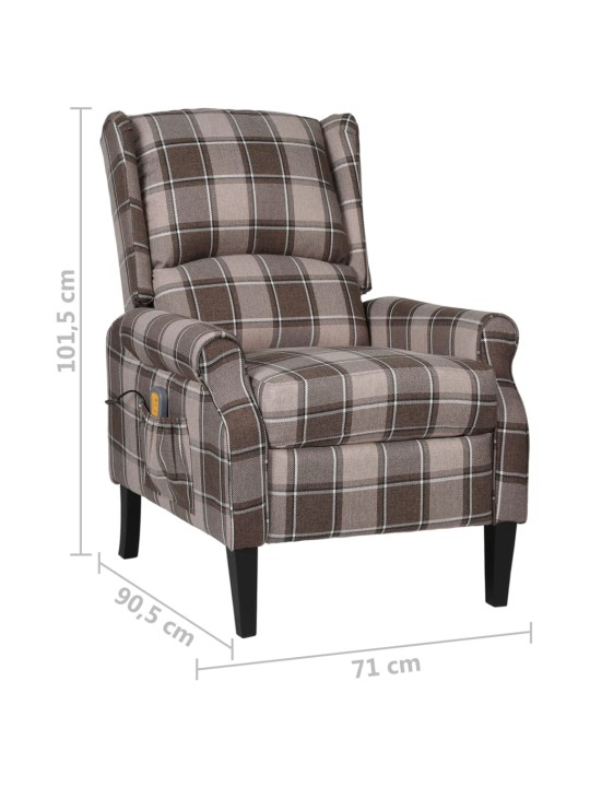 Masážní polohovací křeslo béžové textil