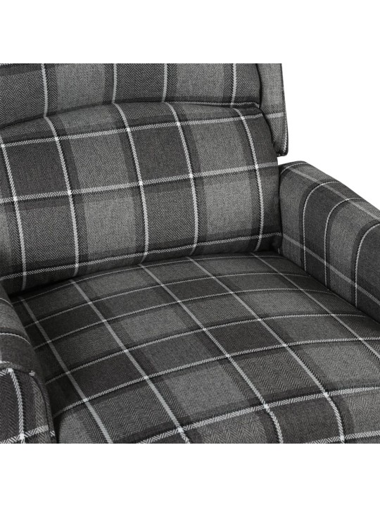 Masážní polohovací křeslo šedé textil