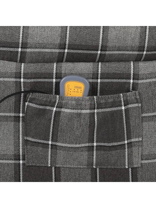 Masážní polohovací křeslo šedé textil