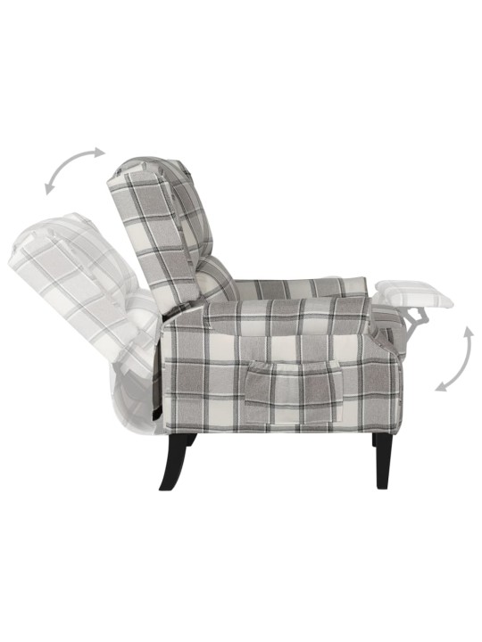 Polohovací křeslo šedé textil
