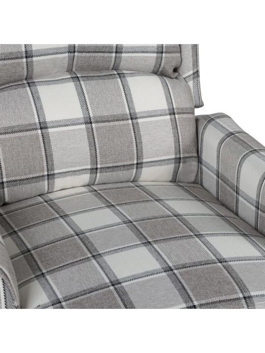 Polohovací křeslo šedé textil