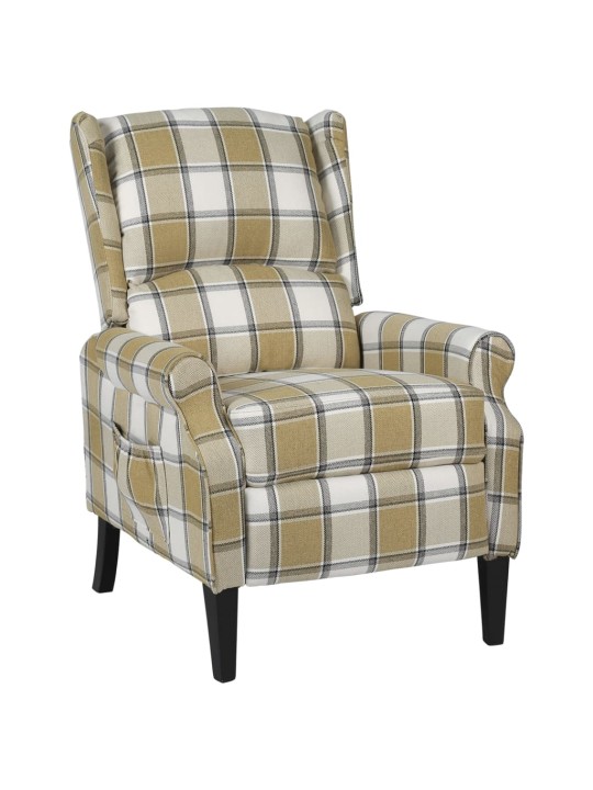 Polohovací křeslo zelené textil