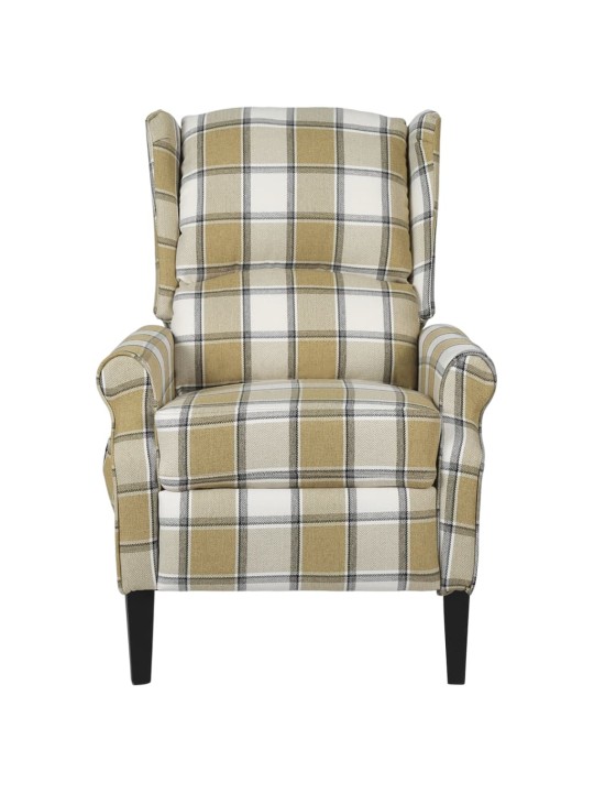 Polohovací křeslo zelené textil