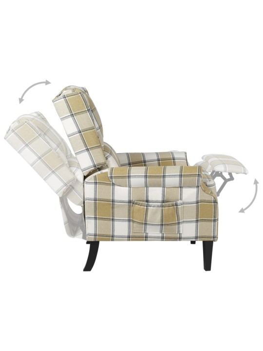 Polohovací křeslo zelené textil