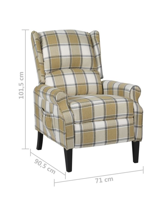 Polohovací křeslo zelené textil