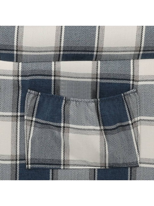 Polohovací křeslo modré textil