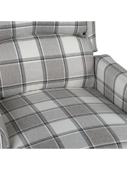 Masážní polohovací křeslo šedé textil
