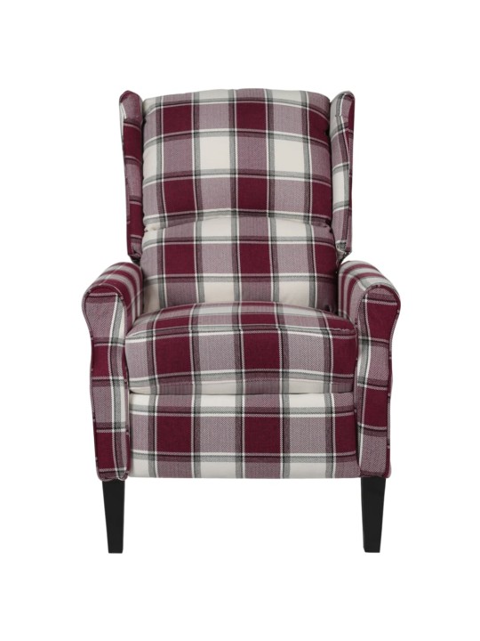 Masážní polohovací křeslo červené textil