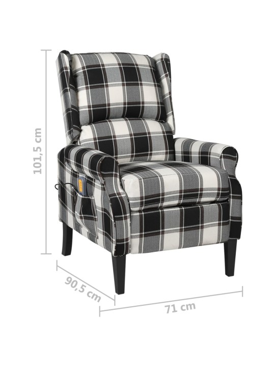 Masážní polohovací křeslo vícebarevné textil