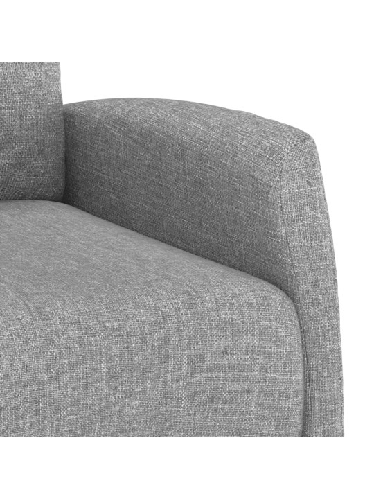 Zvedací křeslo světle šedé textil