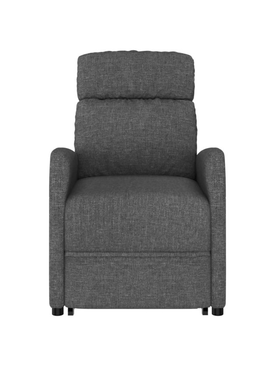 Zvedací křeslo tmavě šedé textil