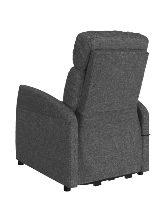 Zvedací křeslo tmavě šedé textil