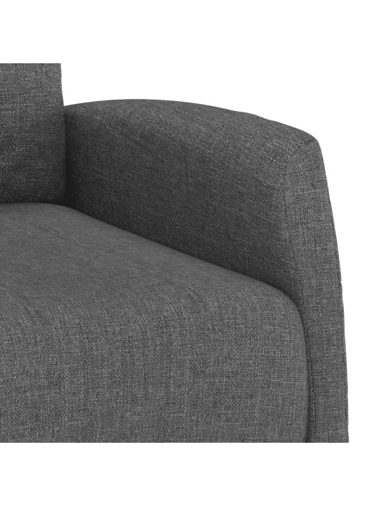Zvedací křeslo tmavě šedé textil