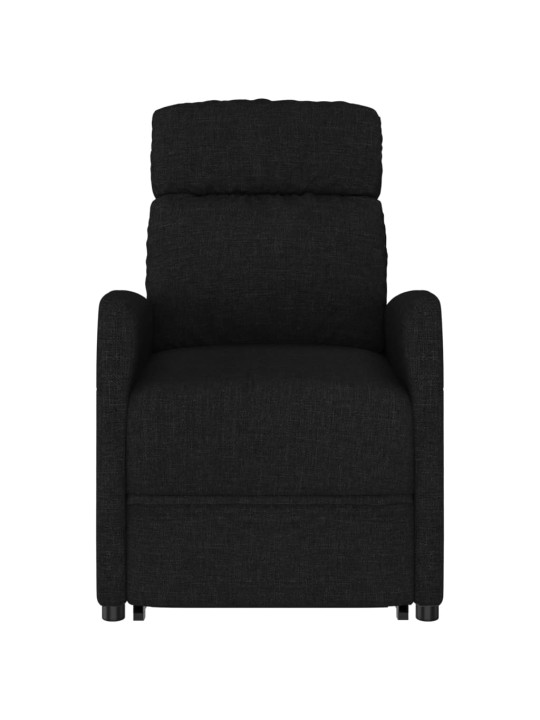 Zvedací křeslo černé textil