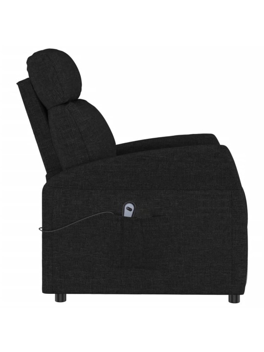 Zvedací křeslo černé textil