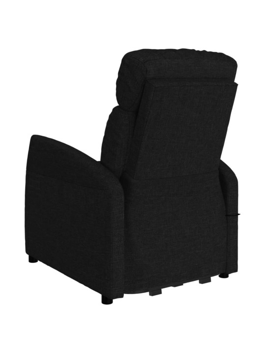 Zvedací křeslo černé textil