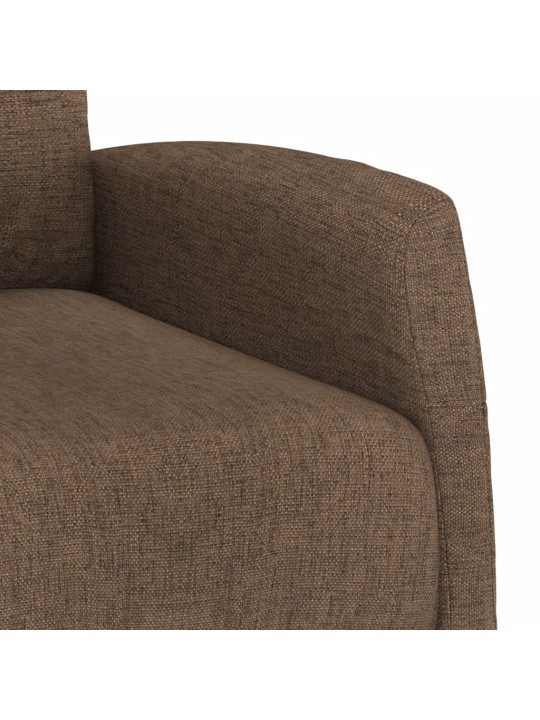 Zvedací křeslo hnědé textil