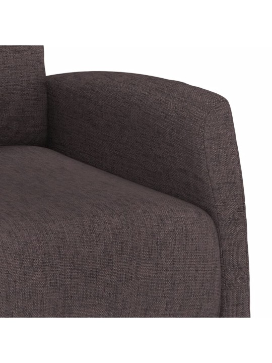 Zvedací křeslo tmavě hnědé textil