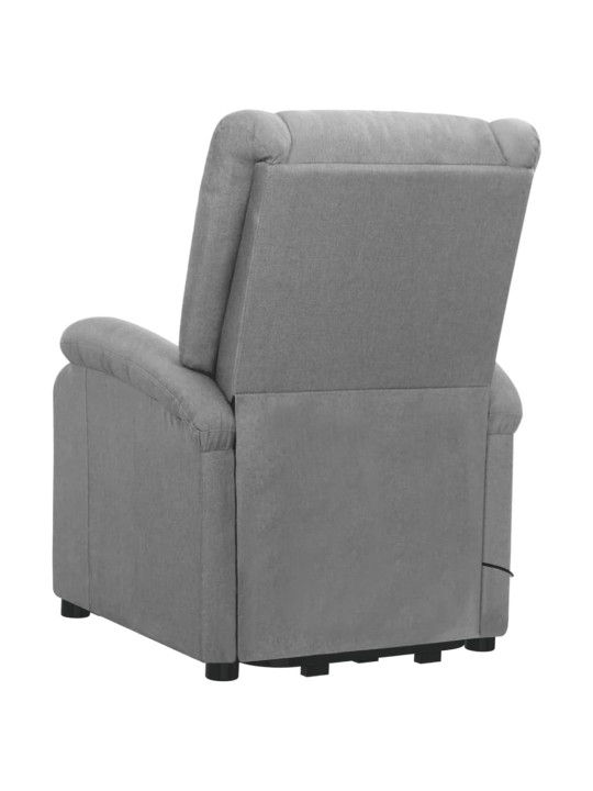 Zvedací křeslo světle šedé textil