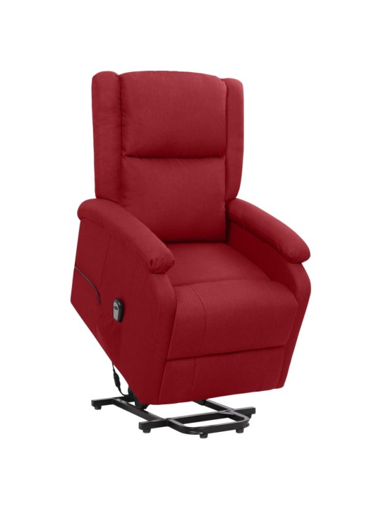 Zvedací křeslo vínové textil