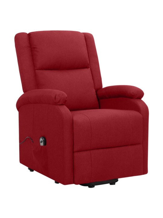 Zvedací křeslo vínové textil