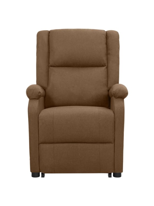 Zvedací křeslo hnědé textil