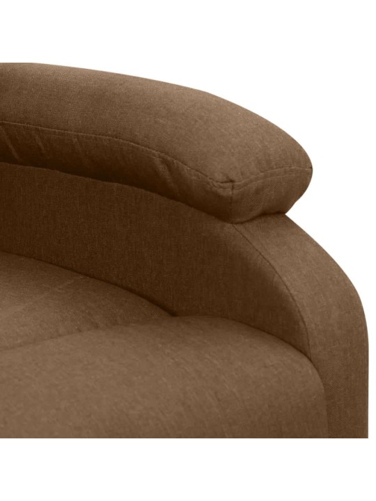 Zvedací křeslo hnědé textil