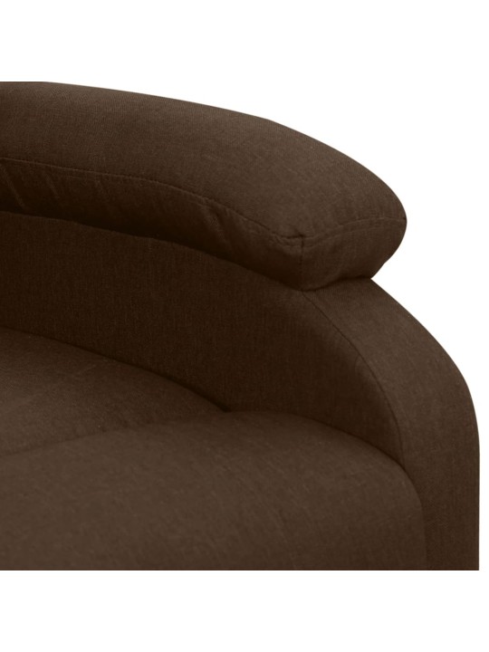 Zvedací křeslo tmavě hnědé textil