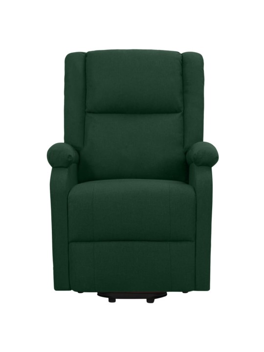 Zvedací křeslo tmavě zelené textil