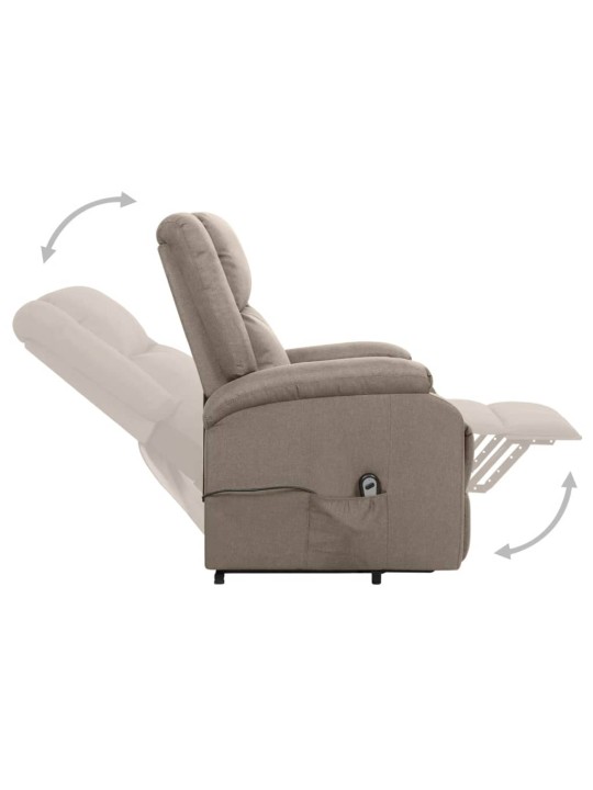 Zvedací křeslo taupe textil
