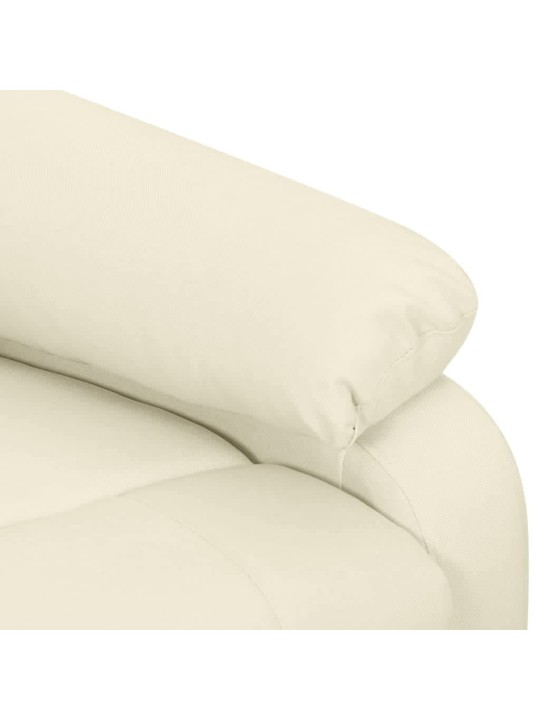 Zvedací křeslo krémové textil