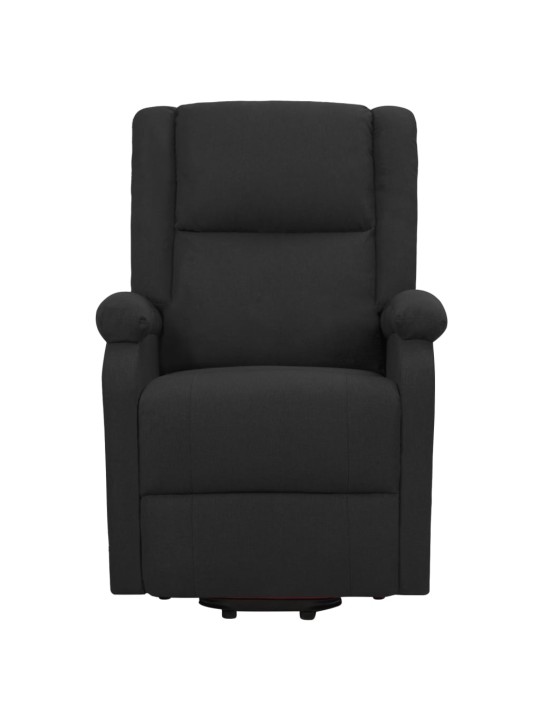 Zvedací masážní křeslo černé textil