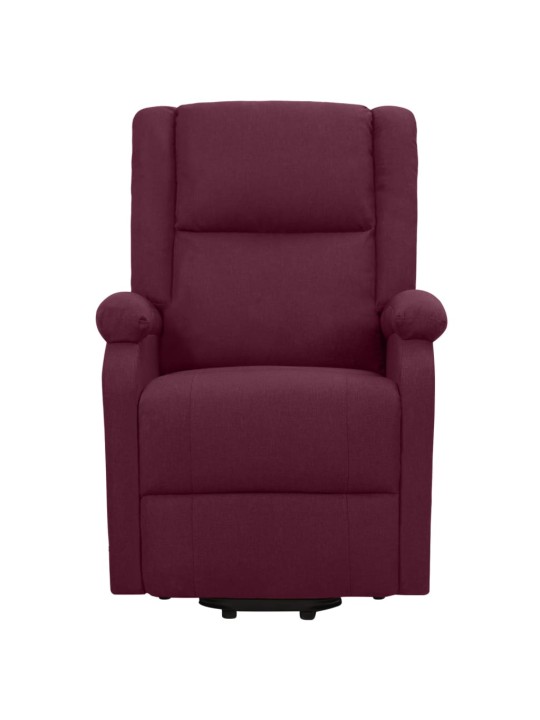 Zvedací masážní křeslo fialové textil