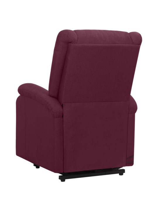 Zvedací masážní křeslo fialové textil