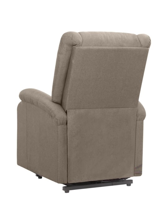 Zvedací masážní křeslo taupe textil
