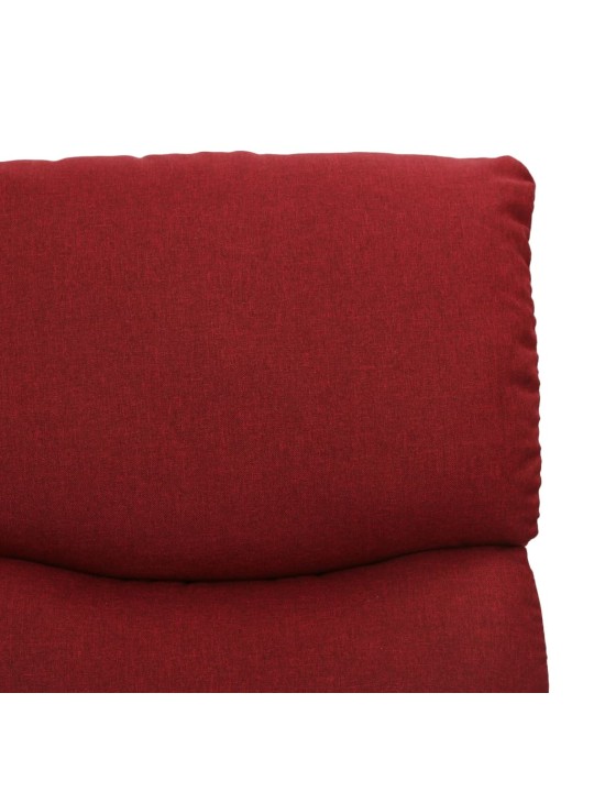 Zvedací masážní křeslo vínové textil