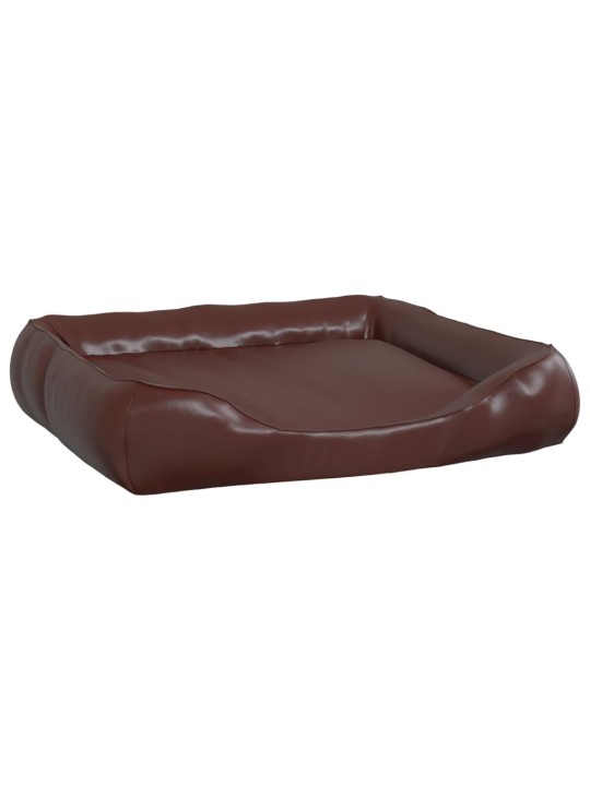 Pelíšek pro psy hnědý 105 x 80 x 25 cm umělá kůže