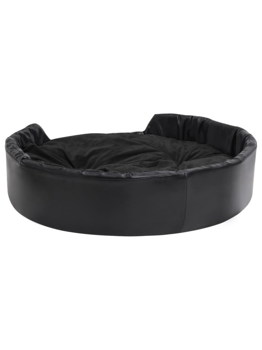 Pelíšek pro psy černý 99 x 89 x 21 cm plyš a umělá kůže