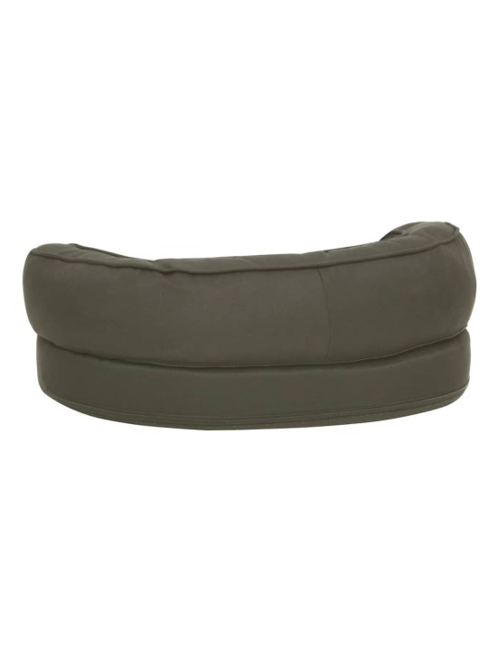 Ergonomický pelíšek pro psy 60 x 42 cm lněný vzhled tmavě šedý