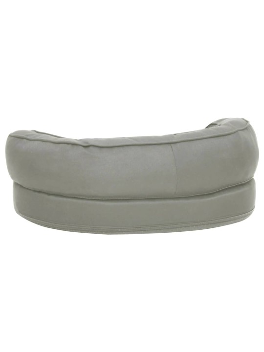 Ergonomický pelíšek pro psy 60 x 42 cm lněný vzhled šedý