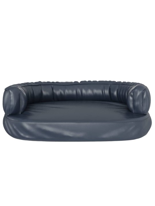 Ergonomický molitanový pelíšek pro psy modrý 60x42cm umělá kůže